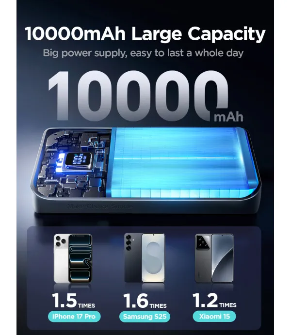 Joyroom JR-QP191 Mini 10000 mAh 22.5W Powerbank s digitalnim zaslonom