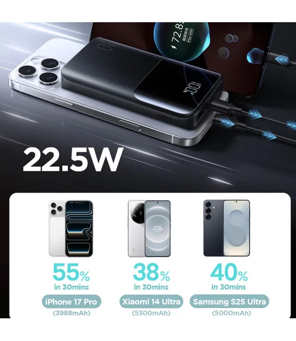 Joyroom JR-QP191 Mini 10000 mAh 22.5W Powerbank s digitalnim zaslonom