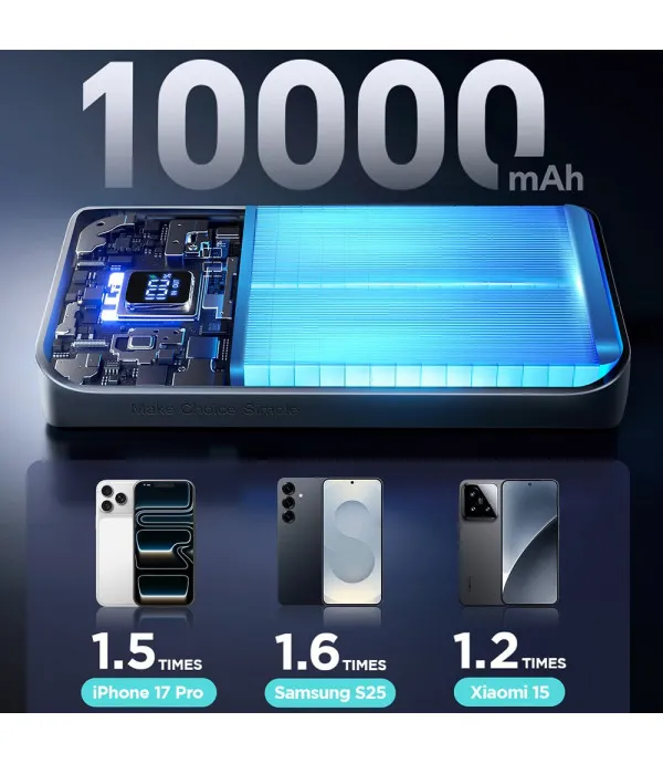 Joyroom JR-QP191 Mini 10000 mAh 22.5W Powerbank s digitalnim zaslonom