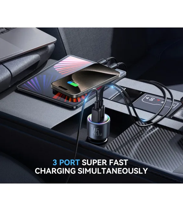 Joyroom JR-CCN07 auto punjač 145W s tri brza porta