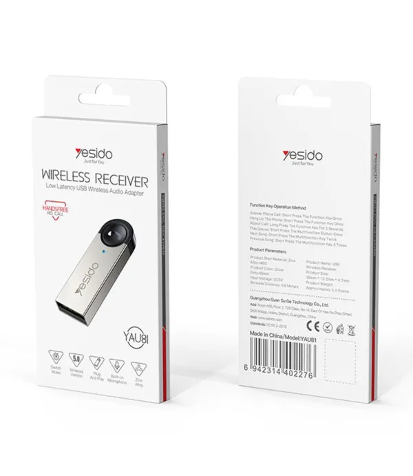 YESIDO YAU81 USB Bluetooth audio prijemnik za automobil
