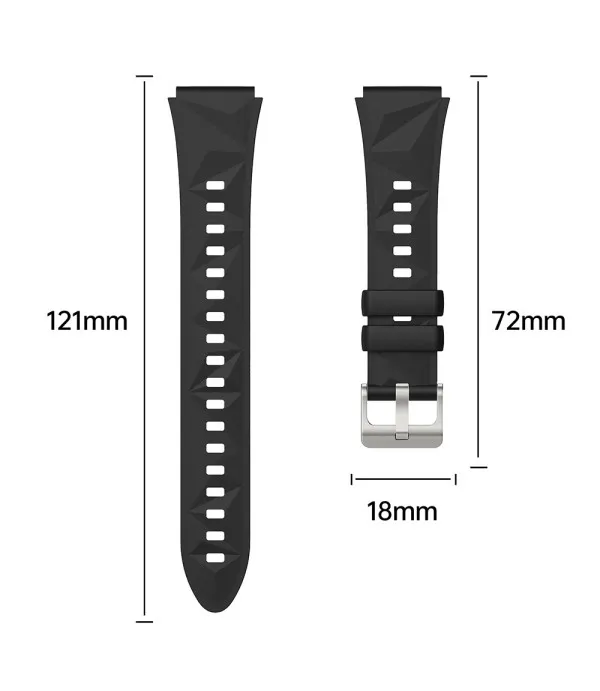 18mm silikonski remen s uzorkom romba za Huawei Watch GT5 / GT4, Garmin Venu 3S i druge