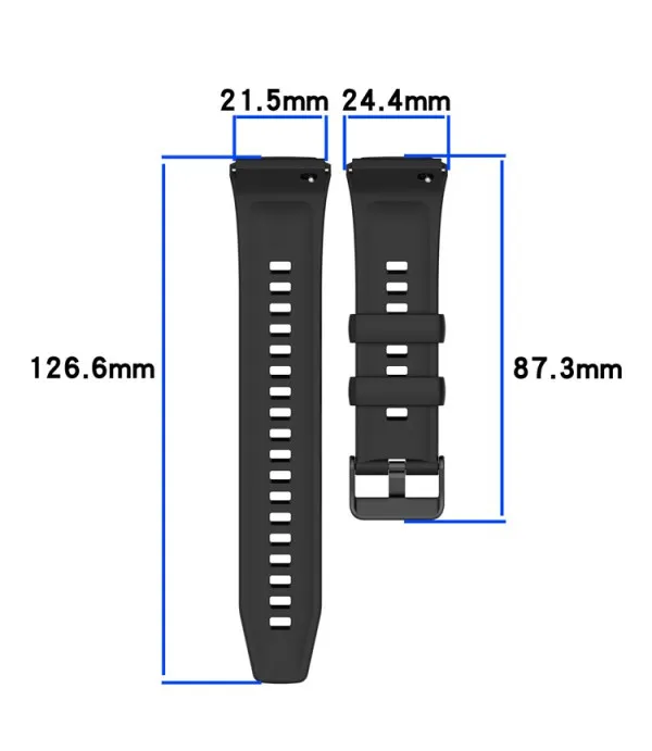 Silikonski remen za Huawei Watch GT 5 Pro 46 mm – crni
