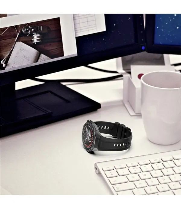 Silikonski remen za Huawei Watch GT 5 Pro 46 mm – crni