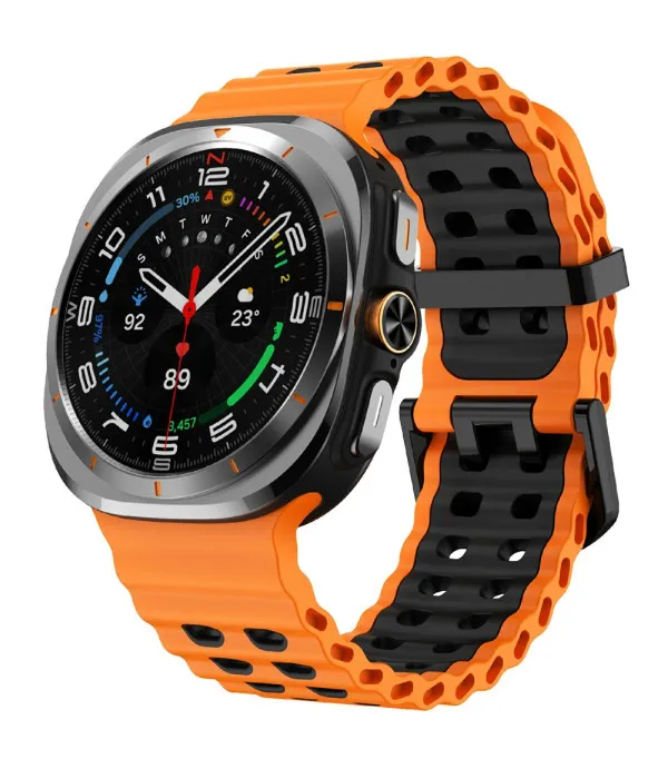 Sportski dvobojni silikonski remen za Samsung Galaxy Watch Ultra2 47mm / Watch Ultra 47mm