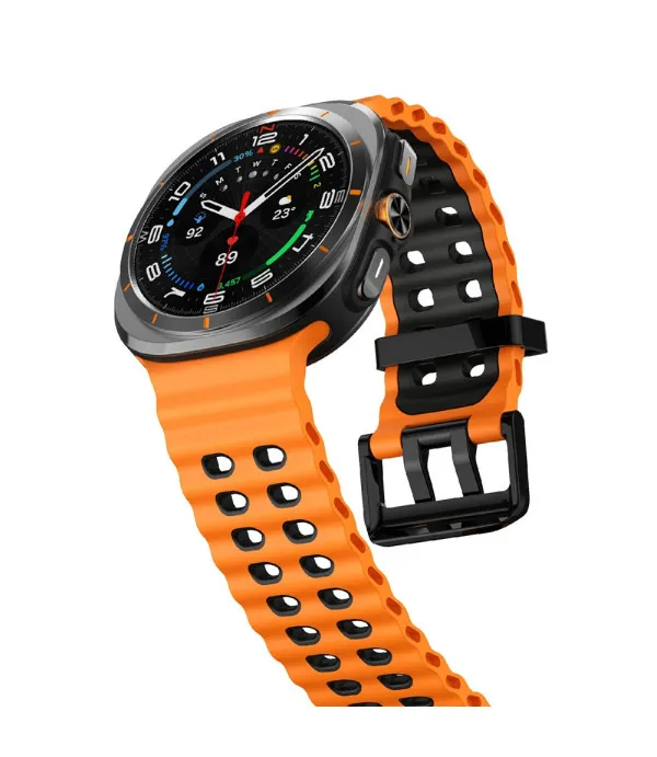 Sportski dvobojni silikonski remen za Samsung Galaxy Watch Ultra2 47mm / Watch Ultra 47mm