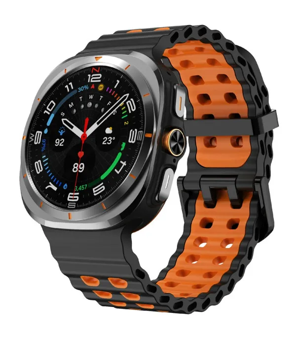 Sportski dvobojni silikonski remen za Samsung Galaxy Watch Ultra2 47mm / Watch Ultra 47mm