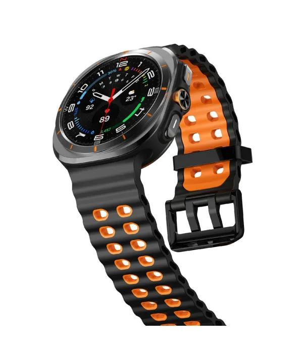 Sportski dvobojni silikonski remen za Samsung Galaxy Watch Ultra2 47mm / Watch Ultra 47mm