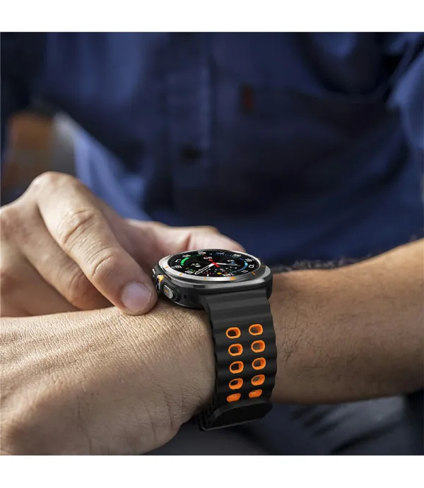 Sportski dvobojni silikonski remen za Samsung Galaxy Watch Ultra2 47mm / Watch Ultra 47mm