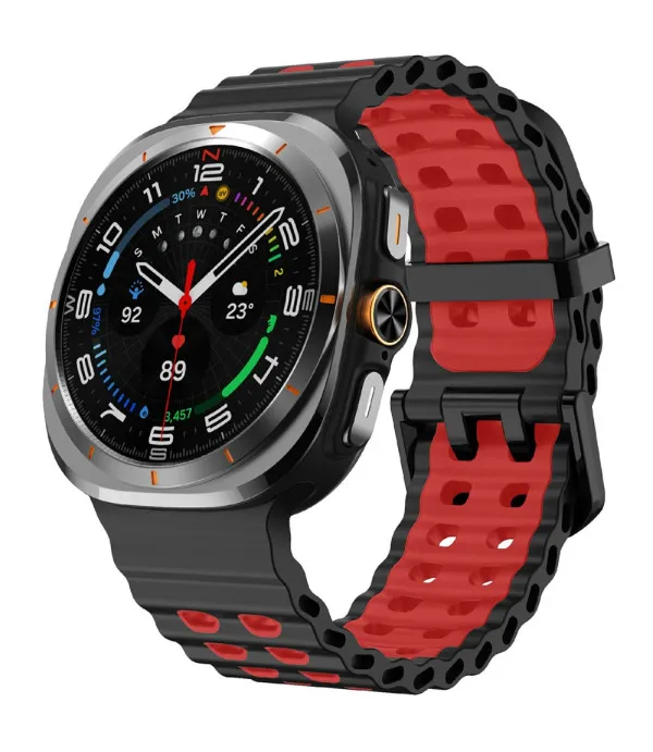 Sportski dvobojni silikonski remen za Samsung Galaxy Watch Ultra2 47mm / Watch Ultra 47mm