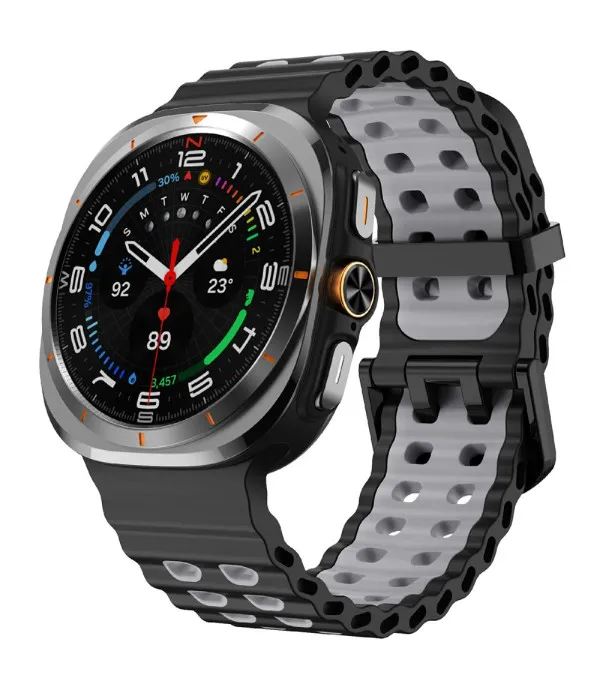 Sportski dvobojni silikonski remen za Samsung Galaxy Watch Ultra2 47mm / Watch Ultra 47mm