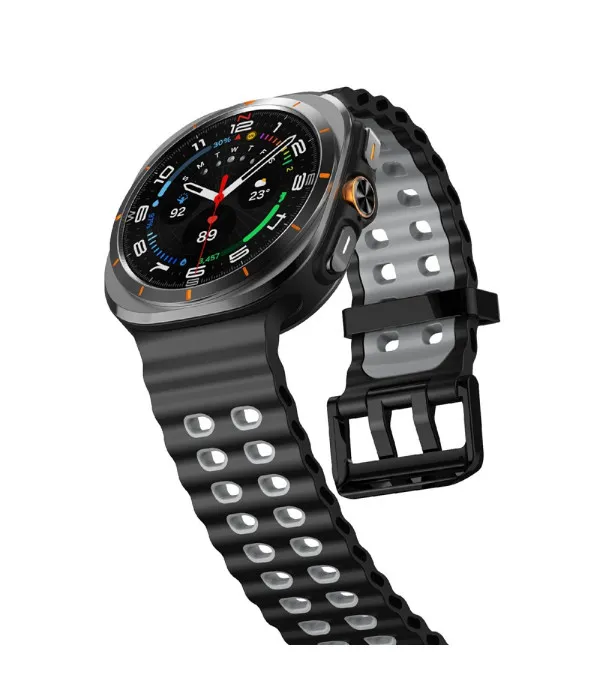 Sportski dvobojni silikonski remen za Samsung Galaxy Watch Ultra2 47mm / Watch Ultra 47mm