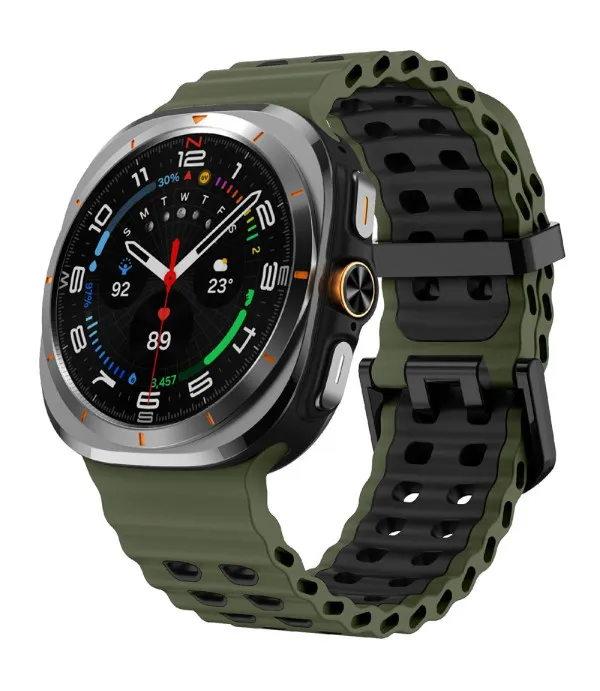 Sportski dvobojni silikonski remen za Samsung Galaxy Watch Ultra2 47mm / Watch Ultra 47mm