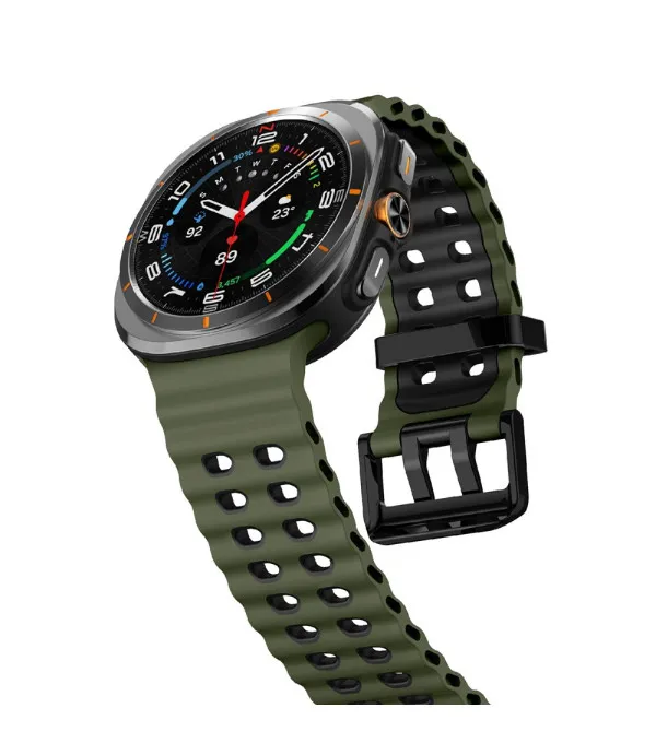 Sportski dvobojni silikonski remen za Samsung Galaxy Watch Ultra2 47mm / Watch Ultra 47mm