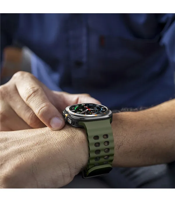 Sportski dvobojni silikonski remen za Samsung Galaxy Watch Ultra2 47mm / Watch Ultra 47mm