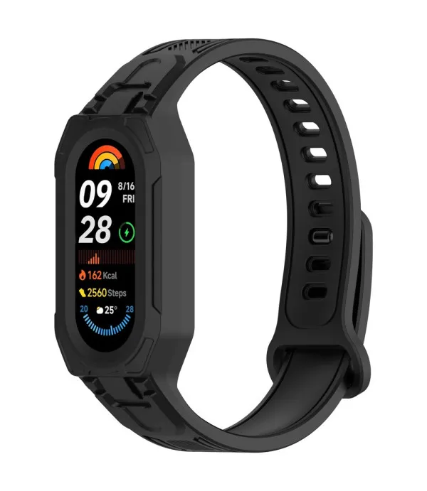 TPU remen s integriranim zaštitnim okvirom za Xiaomi Smart Band 9 / 8 / Mi Band 7 / 6 / 5