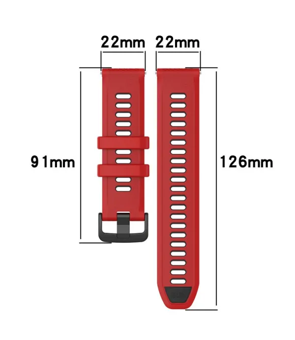 Silikonski remen za Garmin Forerunner 570, 965, 255, Vivoactive 4 i Venu 2 – Dual Color 22mm