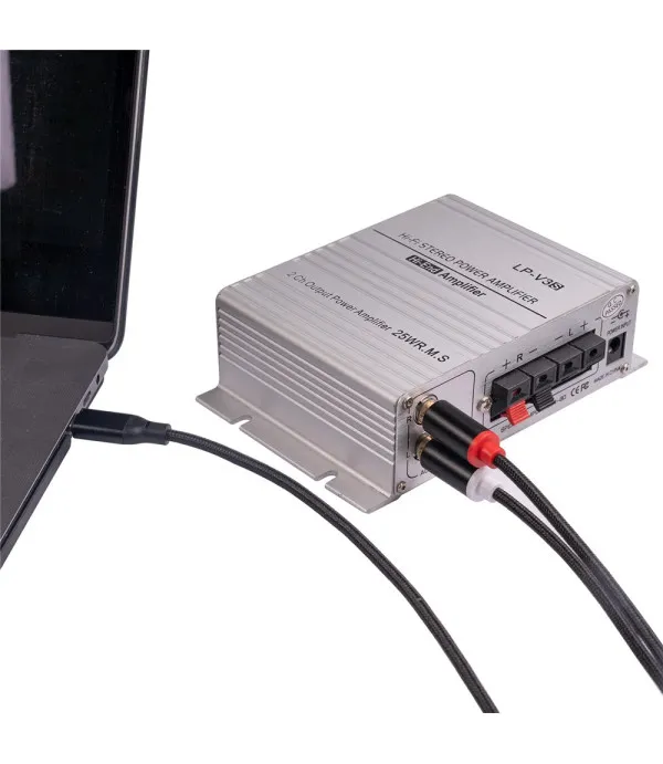 USB-C na 2×RCA Audio Kabel s DAC čipom 1m