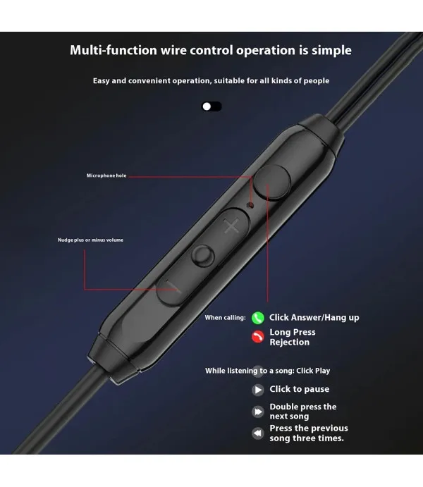 DUDAO X1ProT Type-C žične in-ear slušalice HiFi 1.2m