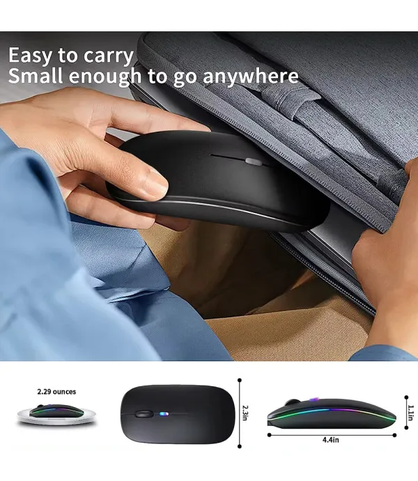 Techsuit GameFlow M1 bežični gaming miš RGB Bluetooth 5.2