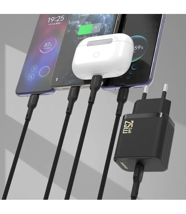 Dudao A27CEU PD 25W GaN USB-C zidni punjač s kabelom