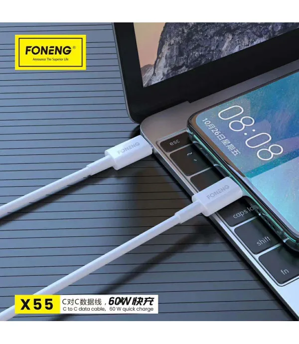 Foneng X55 USB-C na USB-C PD kabel 60W 2 m