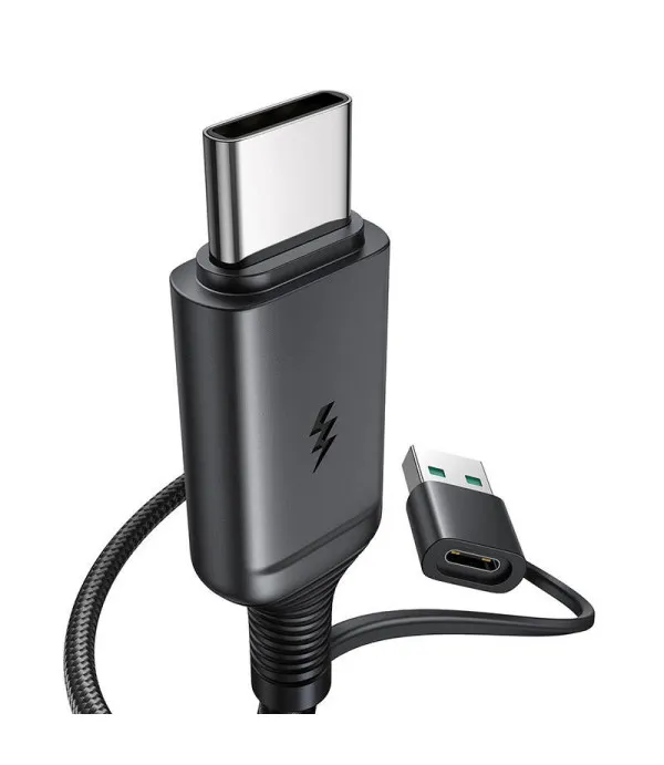 Joyroom JR-WQM03 magnetski punjač s USB i USB-C priključkom (1.2 m, crni)