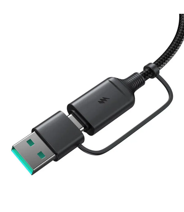 Joyroom JR-WQM03 magnetski punjač s USB i USB-C priključkom (1.2 m, crni)