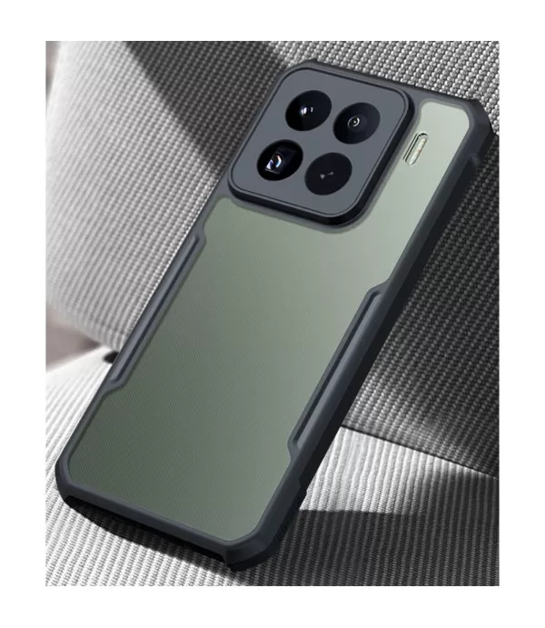 XUNDD prozirna silikonska maskica s crnim rubom za Xiaomi 15 5G
