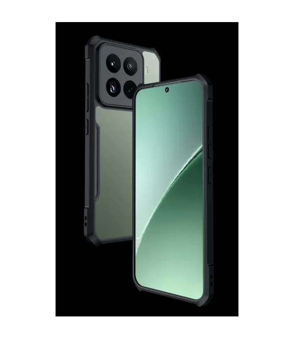 XUNDD prozirna silikonska maskica s crnim rubom za Xiaomi 15 5G