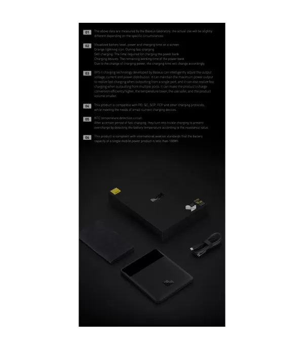 BASEUS Blade prijenosna baterija 20000mAh s brzim punjenjem 100W