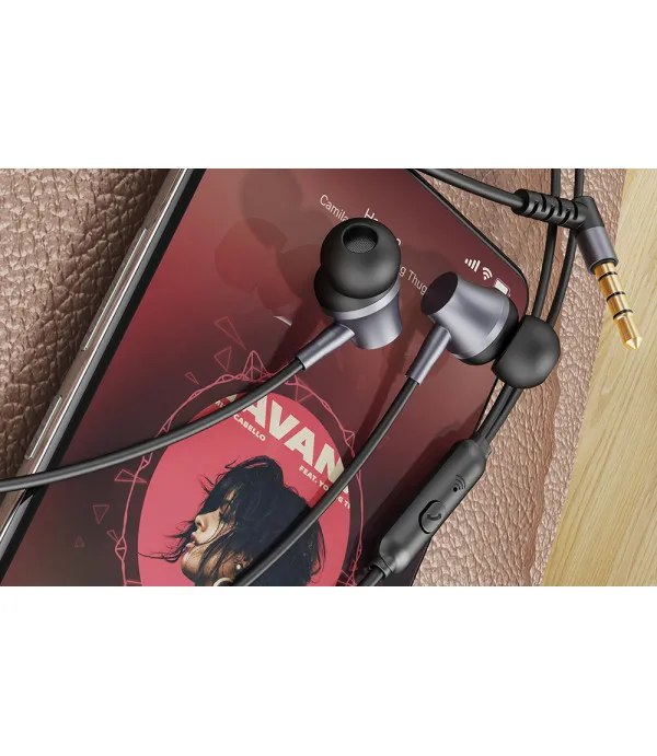 Vipfan M17 žičane in-ear slušalice 3,5 mm crne