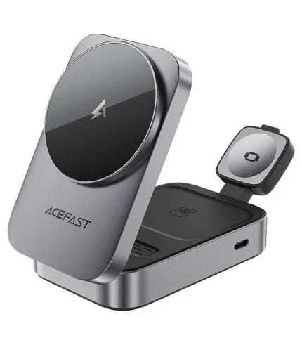 Acefast E22 3u1 bežična punjačka stanica za telefon, slušalice i Apple Watch