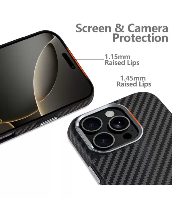 TECH-PROTECT Ion Carbon MagSafe silikonska zaštitna maskica iPhone 16 Pro Max