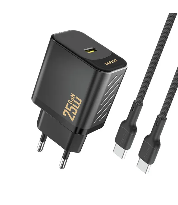 Dudao A27CEU PD 25W GaN USB-C zidni punjač s kabelom