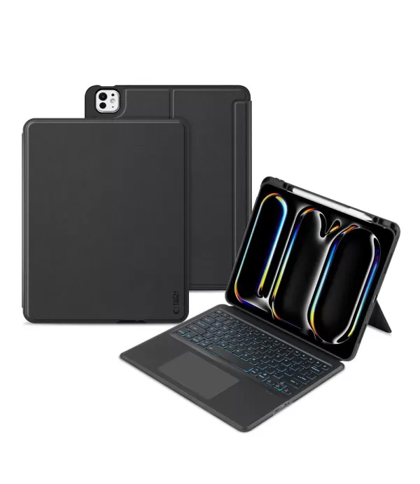TECH PROTECT S-Pen Tri Fold preklopna futrola s tipkovnicom za iPad Pro 13" 2024