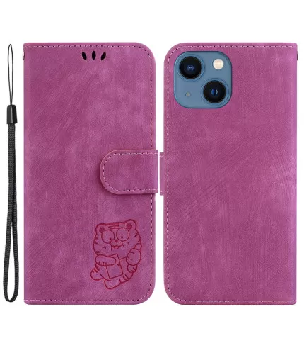 Tigrić dizajn preklopna zaštitna torbica iPhone 15