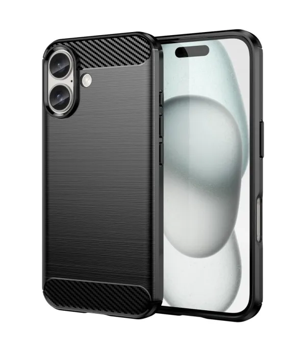 Carbon brush silikonska zaštitna maskica za iPhone 16