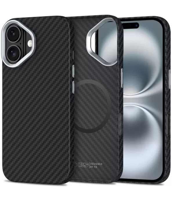 TECH-PROTECT Ion Carbon maskica za iPhone 16