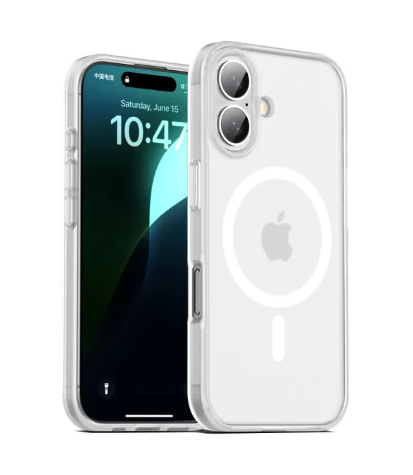Prozirna Magsafe silikonska maskica za Apple iPhone 16 Plus