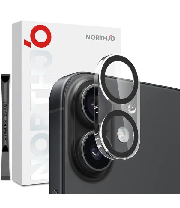 NORTHJO zaštitno staklo za kameru iPhone 17 Black Circles