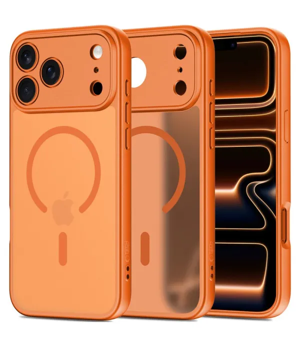 MagSafe maskica za iPhone 17 Pro narančasta s mat prozirnim leđima