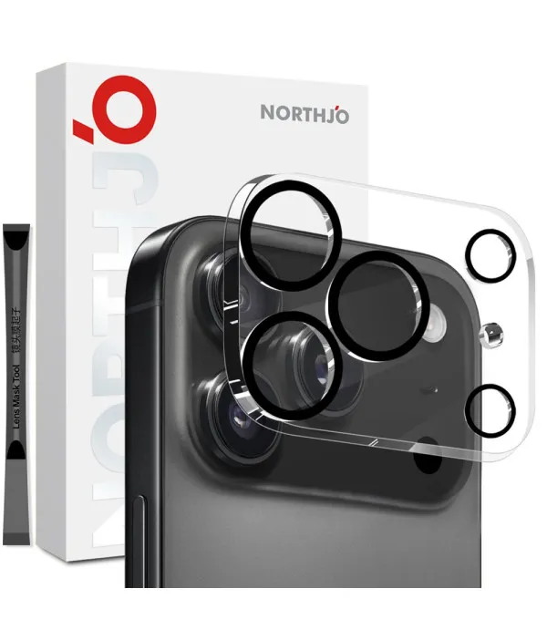 NORTHJO zaštitno staklo za kameru iPhone 17 Pro Max Black Circles