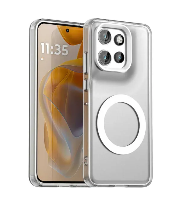 Magsafe silikonska maskica za Motorola Edge 50 Neo – prozirna zaštita s magnetom