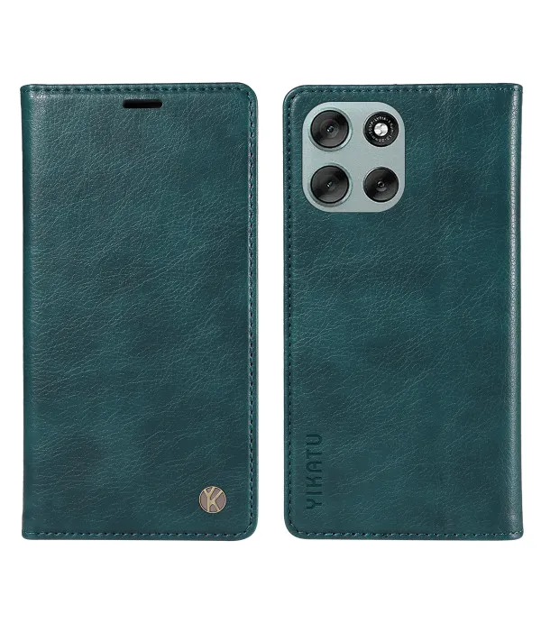 YIKATU preklopna PU kožna maskica s magnetnim zatvaranjem za Motorola Moto G56 5G