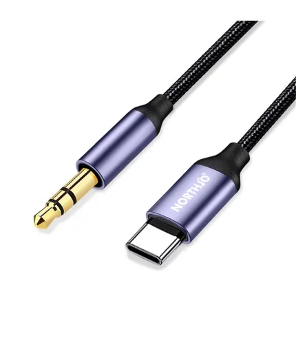 NORTHJO USB-C na 3.5mm AUX audio kabel 0.5m