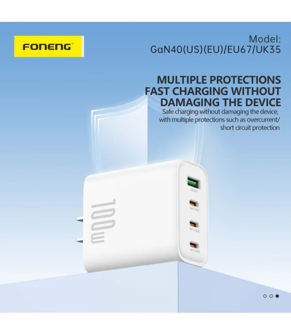 Foneng GaN40 GaN PD kućni punjač 100W