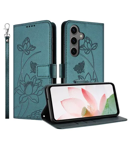 Samsung Galaxy S26 5G Preklopna novčanik torbica s lotus uzorkom