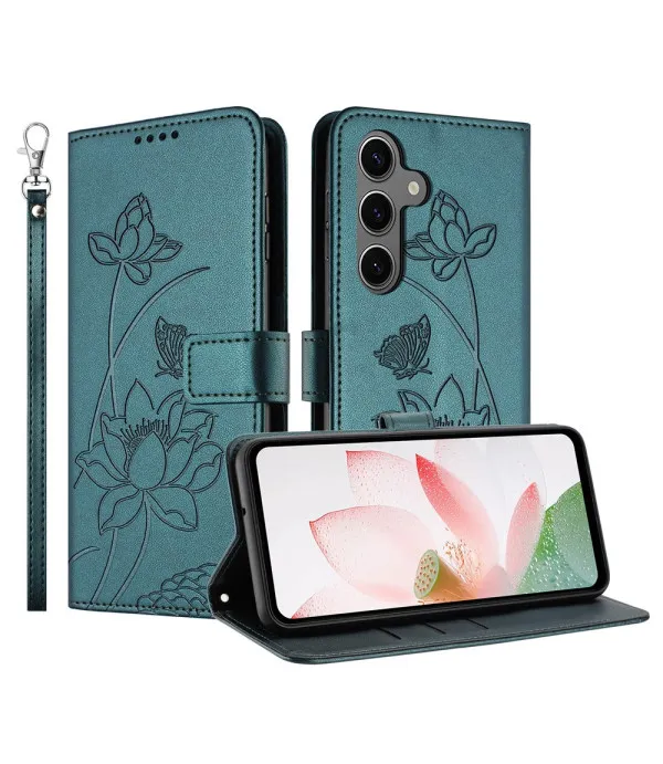 Preklopna maskica s lotus uzorkom za Samsung Galaxy S26 5G