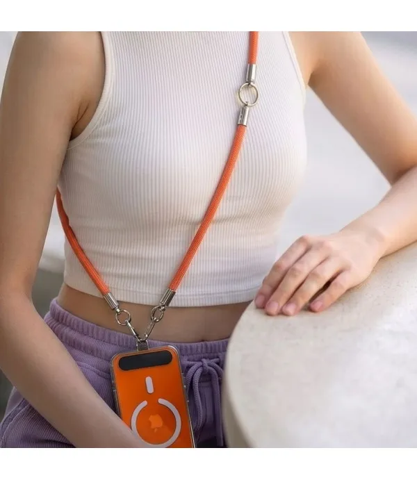 Tech-Protect C10S Rope Crossbody & Wrist univerzalna vezica za mobitel - Narančasta